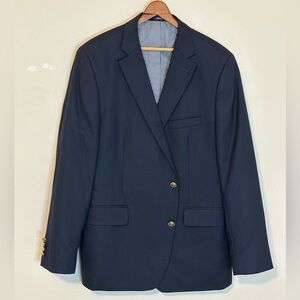 Stafford Classic Men’s Navy Blue Fully Lined Sports Coat - size 46R